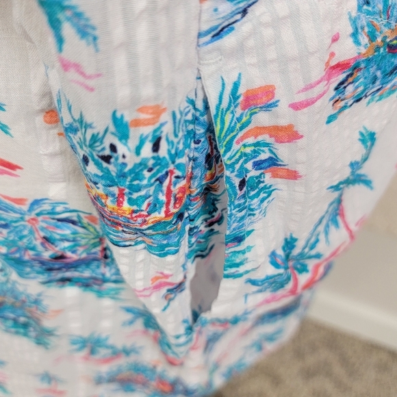 Tommy Bahama Tropical Oasis Boyfriend Shirt Swim Cover-Up Sz XL - Picture 7 of 16